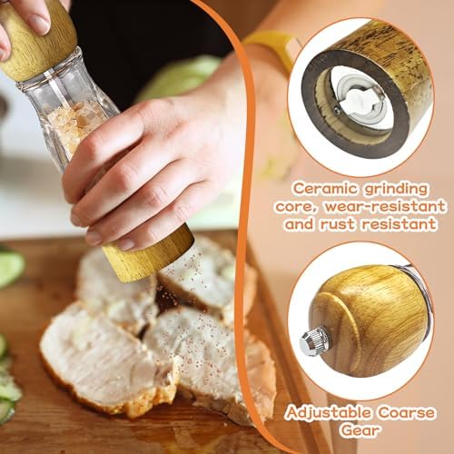 Feibety Salt and Pepper Grinder Set with Adjustable Coarseness