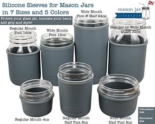 4oz Silicone Sleeves for Protecting Small Ball Jars - Bright Blue 2 Pack