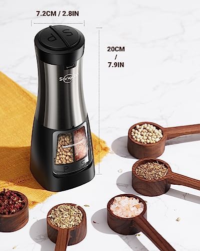 Sangcon 2 in 1 Electric Salt Pepper Grinder Set Shakers 1