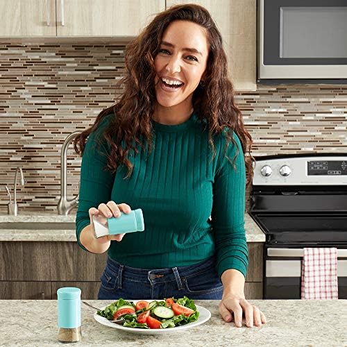 Home Basics Turquoise Salt Pepper Shakers Set