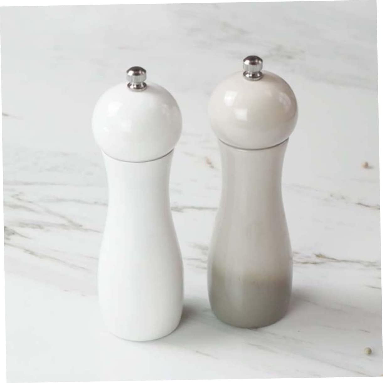 AUTSUPPL Manual Pepper Mill Salt Shaker Set 6 Inches Ceramic