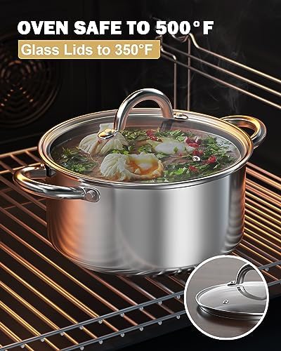 Cook N Home 8 Quart Stockpot with Tempered Glass Lid 1