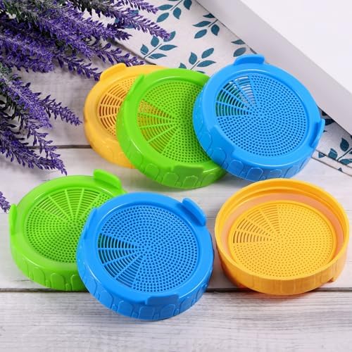 Uxcell 8 Pcs Sprouting Lids for Mason Jars - 86mm Wide Mouth