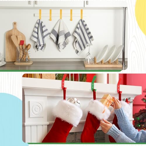 12 Pack Colorful Kids Wood Coat Hooks