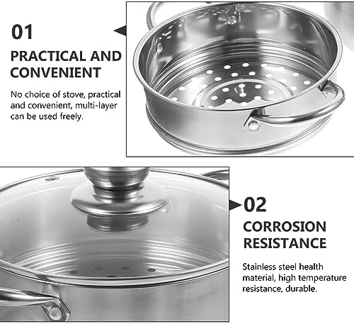 Cabilock Heavy Duty Steamer Pot with Lid