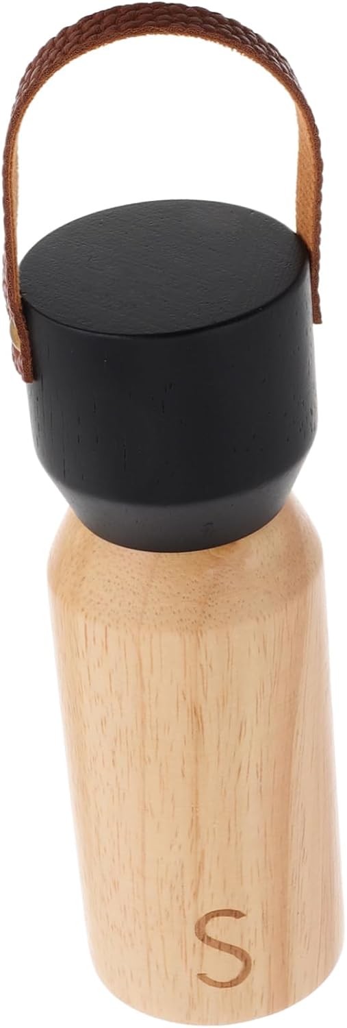 BRIGHTFUFU Manual Wooden Pepper Grinder with Black Cap 1