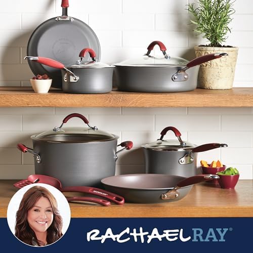 Rachael Ray 12-Piece Hard Anodized Nonstick Cookware Set