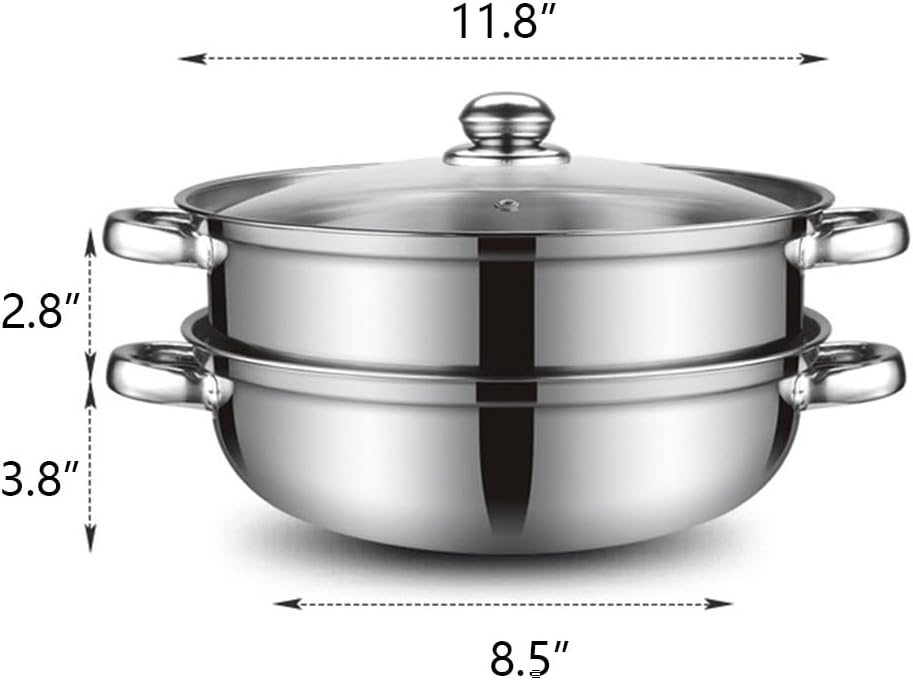 119 Inch Upgrade Capacity 2-Tier Steamer Pot
