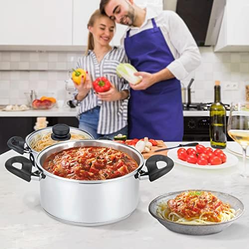 Nevlers 3 Piece Heavy Duty Stainless Steel Steamer Pot Set