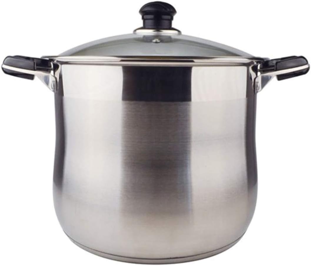 20 Quart Stainless Steel Stockpot with Glass Lid
