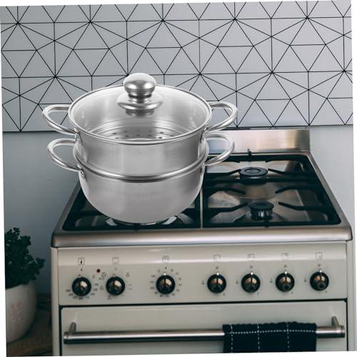 BRIGHTFUFU Food Grade Stainless Steel Steamer for Stove Top and Induction Cooker