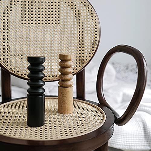JAJKAFCL Pepper Grinder Manual Wooden Geometric