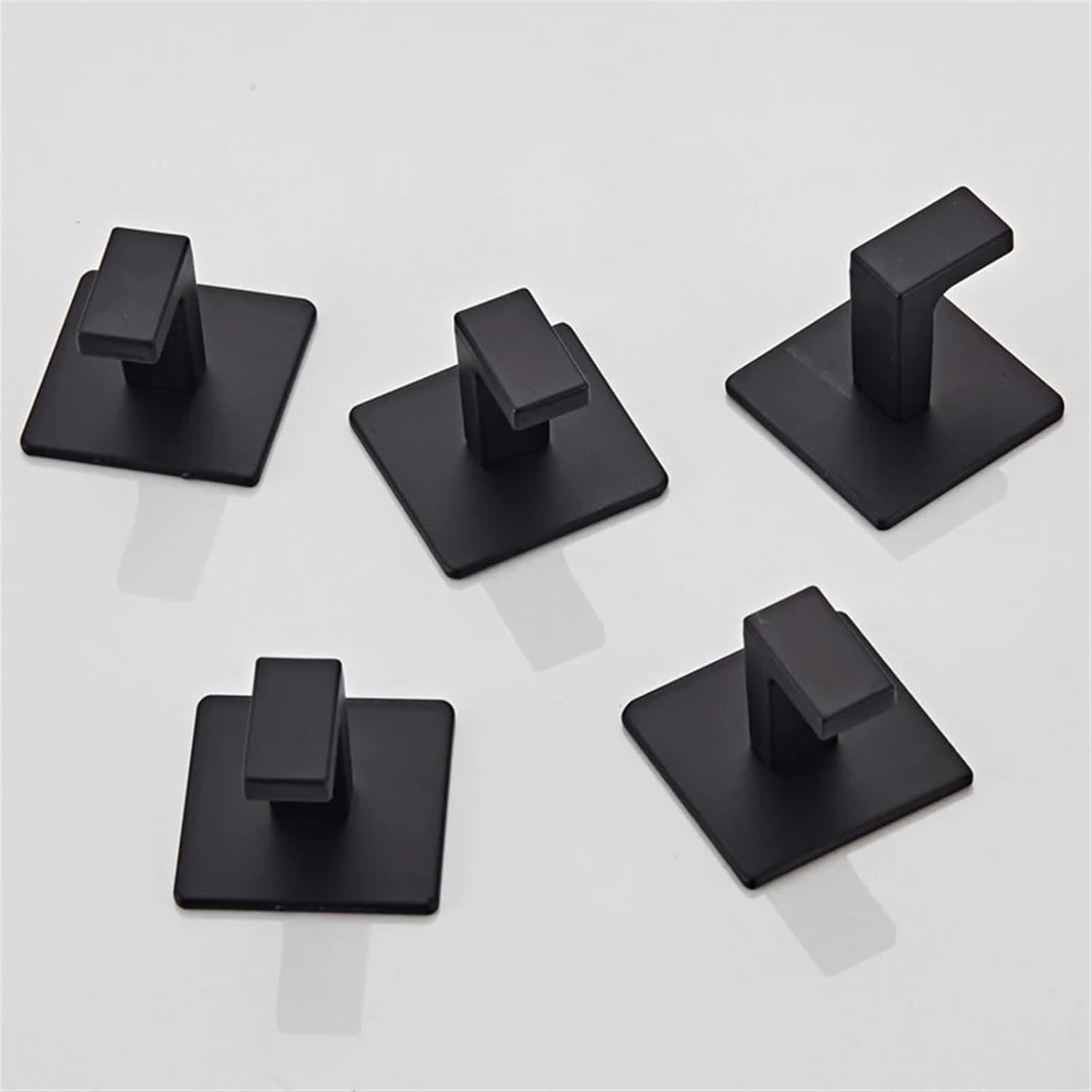 MOOWI Black Coat Hook Self Adhesive Robe Hook for Home Storage