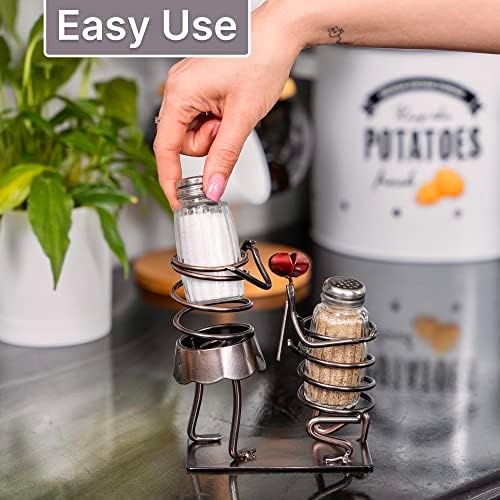 Made Easy Kit Salt and Pepper Shaker Set with Rack