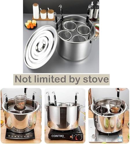 Wzglod Stockpots with Lids and Pasta Basket Set 1