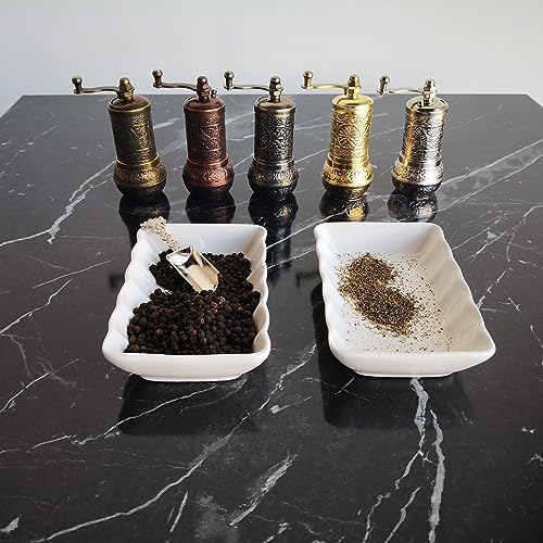Carrina Gold Pepper Mill - Adjustable Spice Coffee Grinder