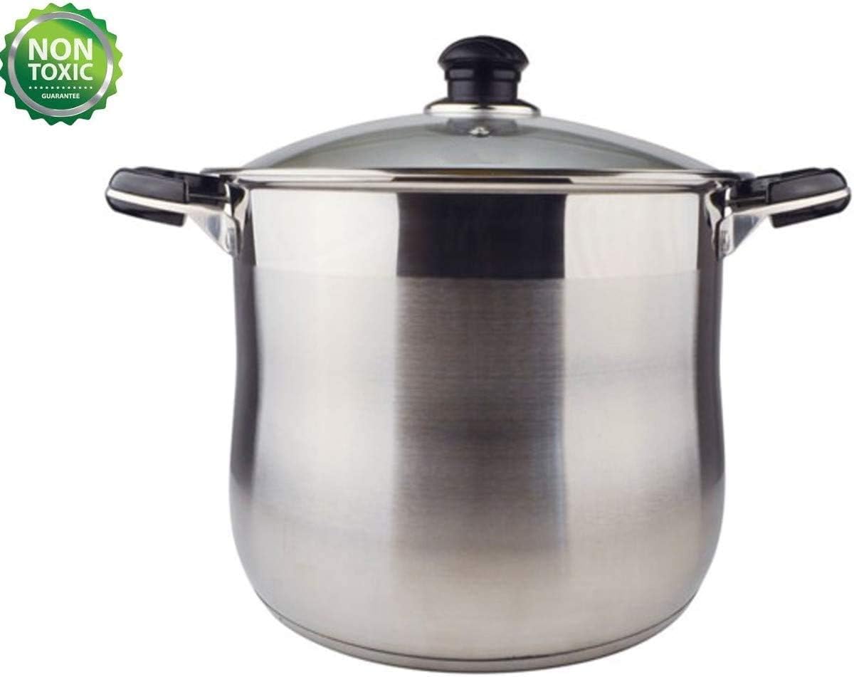 20 Quart Stainless Steel Stockpot with Glass Lid
