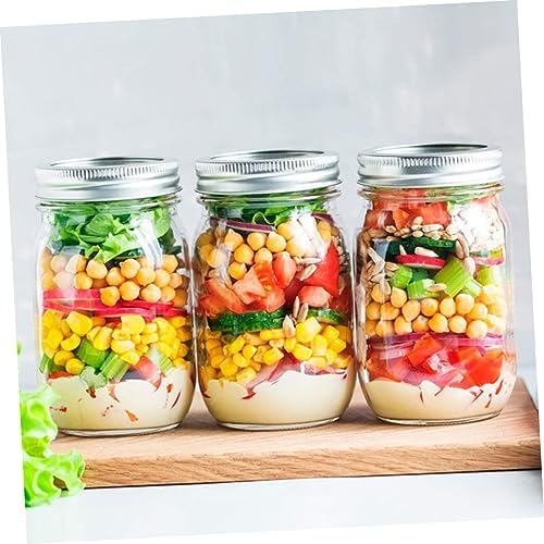 KICHOUSE 6-Piece Glass Food Storage Cans with Lids 500ml
