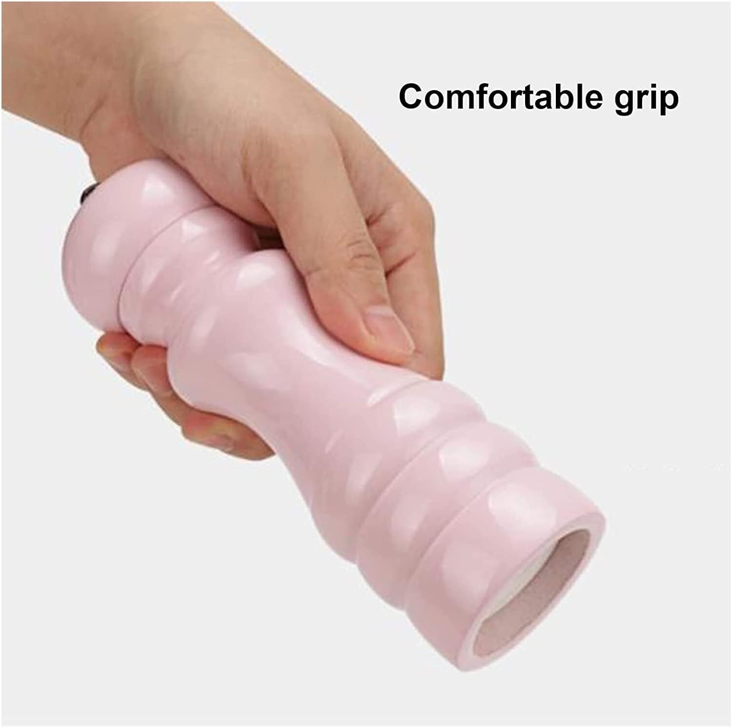 BOFANGSM Pepper Salt Grinder 2 Pcs Wooden Adjustable Spice Mill Pink