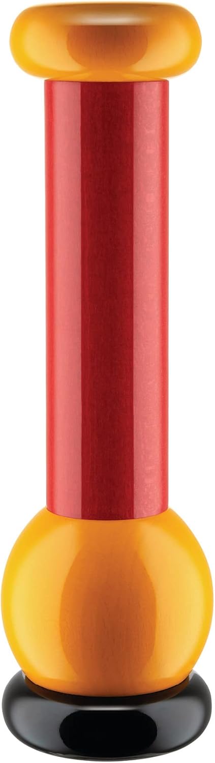 Alessi Design Wooden Pepper Mill in Red