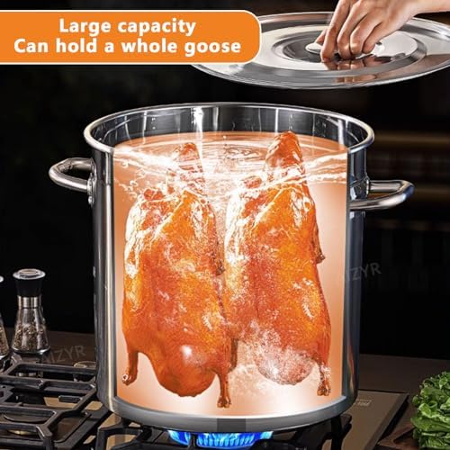 AIZYR 304 Stainless Steel Stock Pot with Lid