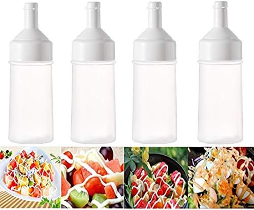CTTPEG 250ml Sauce Bottle 4 Pack BPA Free Plastic