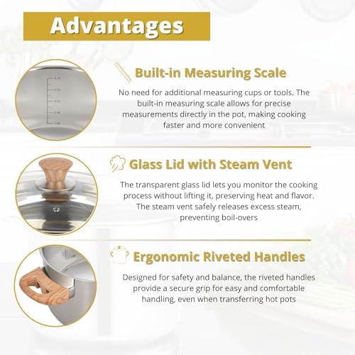 Daniks Oslo Stainless Steel Stockpot 6 Quart