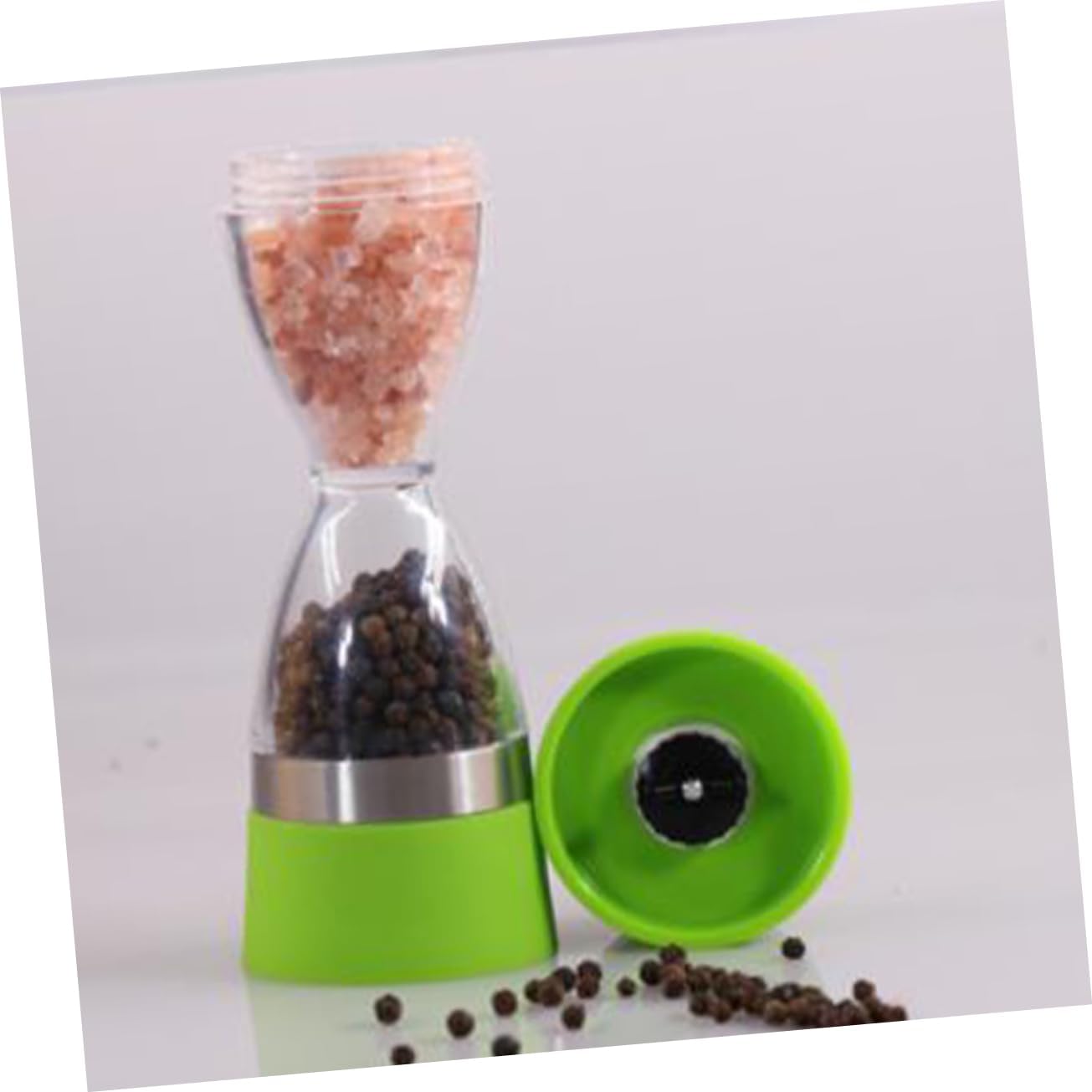 NAMOARLY Handcrafted Double Manual Pepper Salt Mill Ceramic Core