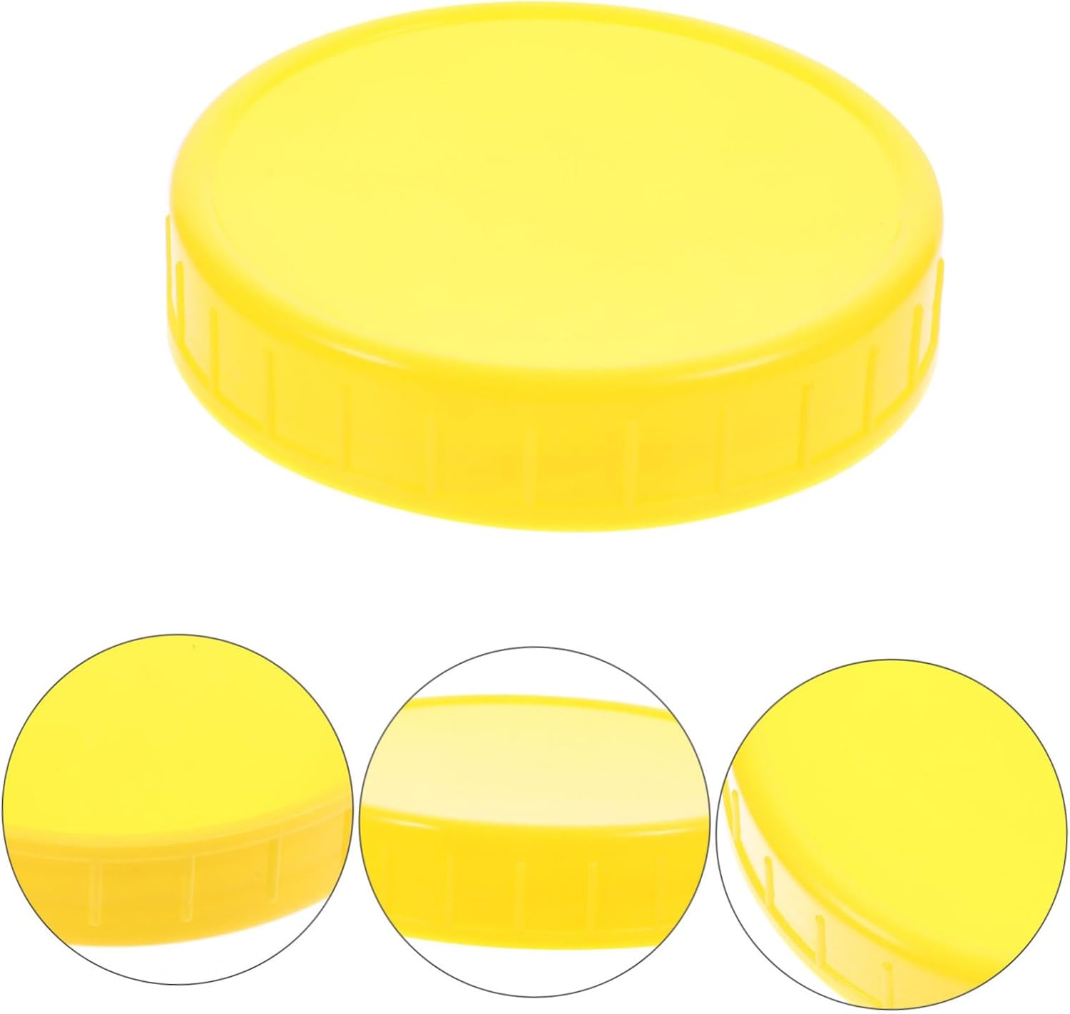 CIYODO 86mm Wide Mouth Mason Jar Lids Reusable Plastic Covers 1