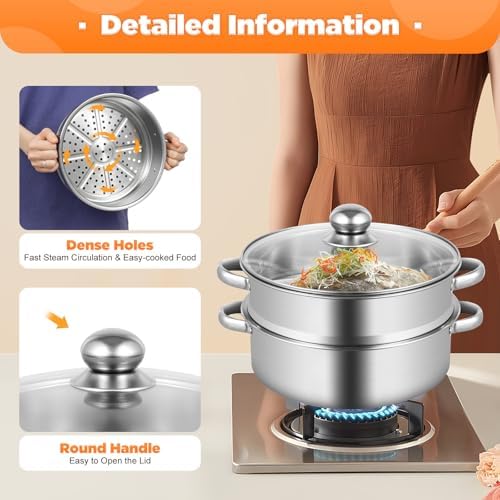 Kangten 5 Tier Stock Pot and Steamer Set
