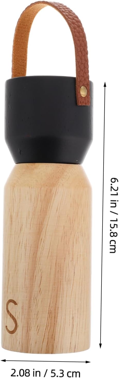 Alipis Manual Wooden Pepper Grinder with Black Cap 1