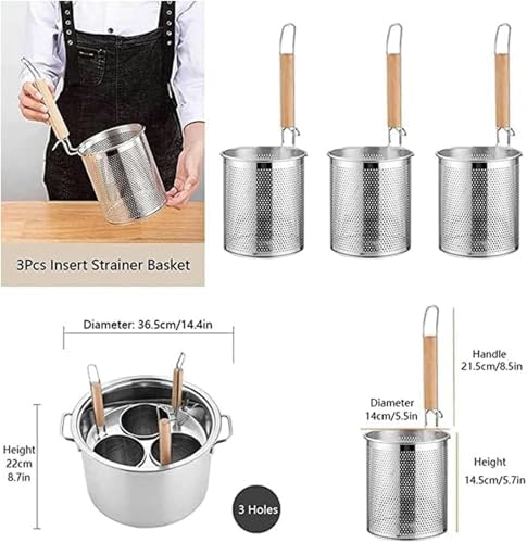 SVMYTEBGE Pasta Pot with Strainer Basket Set