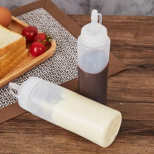 1 Piece Plastic Squeeze Condiment Bottle with Twist On Cap - 12 Oz White