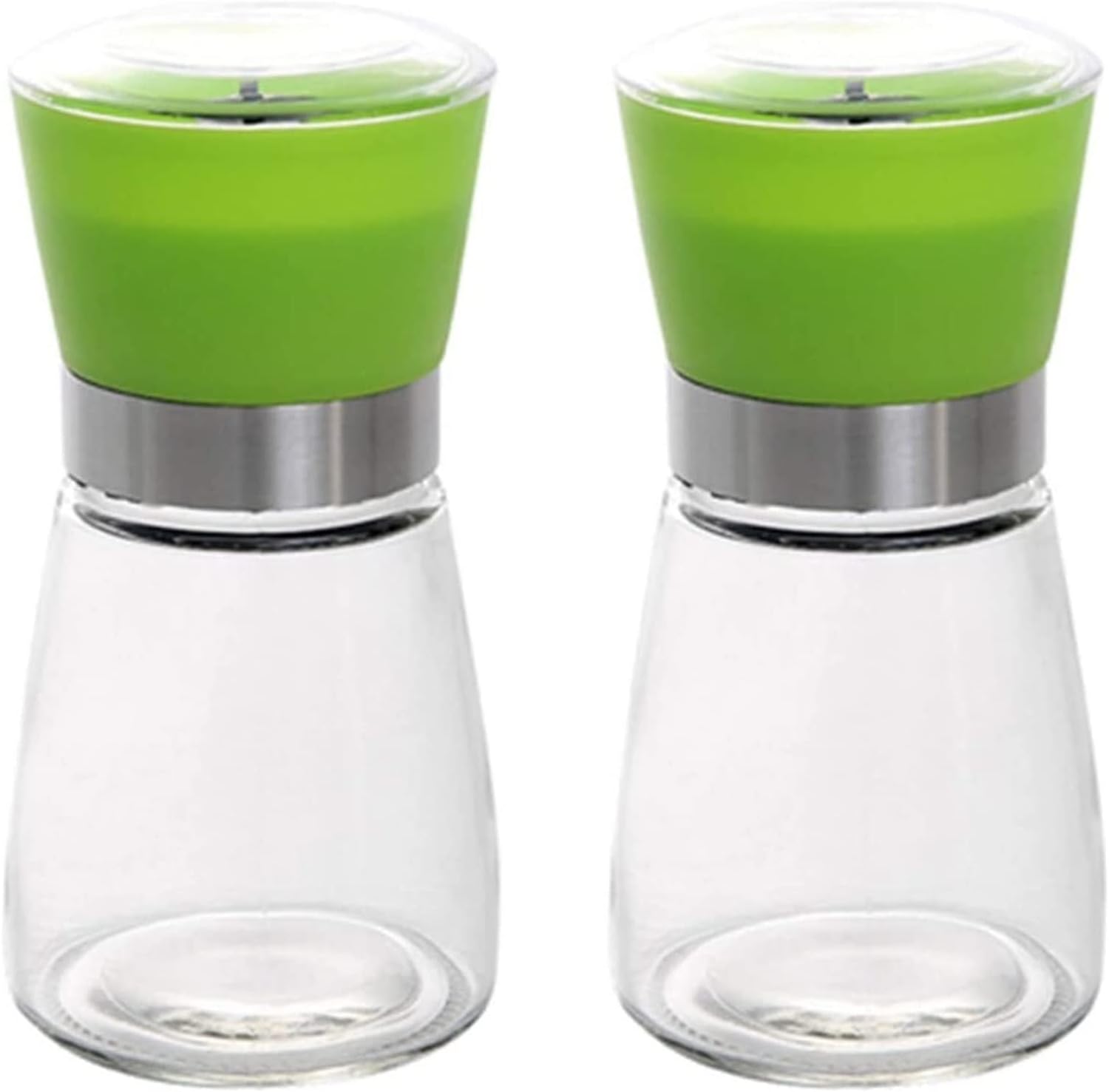 LEIXIUSM Refillable Pepper Mill 2pcs Black