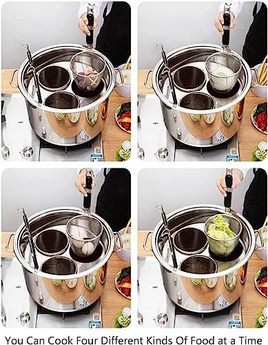DAOUXIAOSP Pasta Pots Set 3 Strainer Baskets with 3 Holes