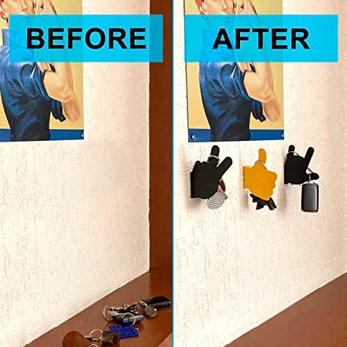 Funny Wall Coat Hooks 2pcs - Heavy Duty Metal