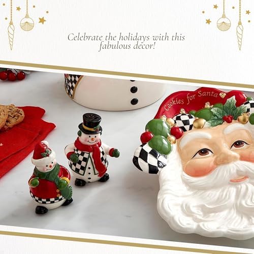 Spode Christmas Tree Snowman Salt Pepper Shaker Set