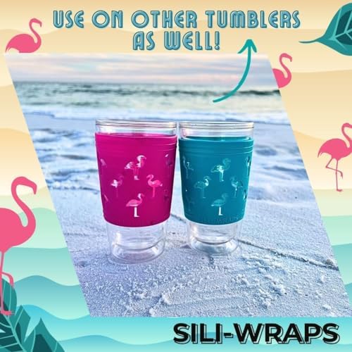 Sili Wraps Mason Jar Wraps Pink Sunset Turtle Set of 4