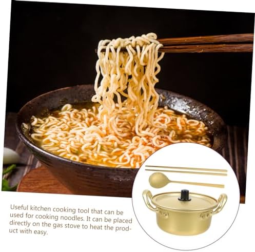 EXHUMKY Korean Ramen Pot Set with Spoon and Chopsticks
