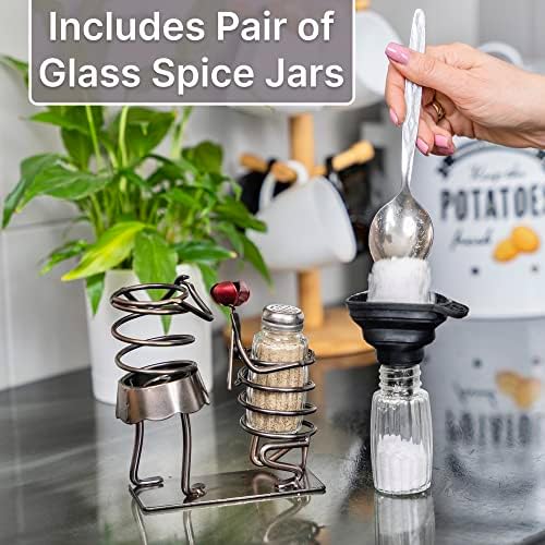 Made Easy Kit Salt and Pepper Shaker Set with Rack