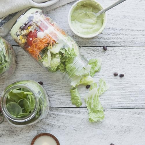 STARSIDE 32 oz Glass Jars with Airtight Lids 4 Pack