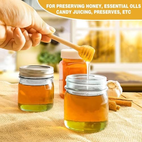 Tynatune 8 Oz Mason Jars 12 Pack with Lids and Bands