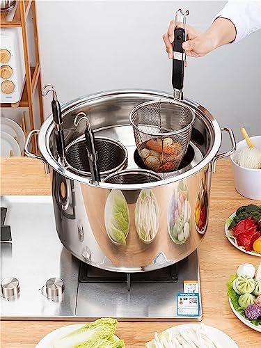 DAOUXIAOSP Pasta Pots Set 3 Strainer Baskets with 3 Holes
