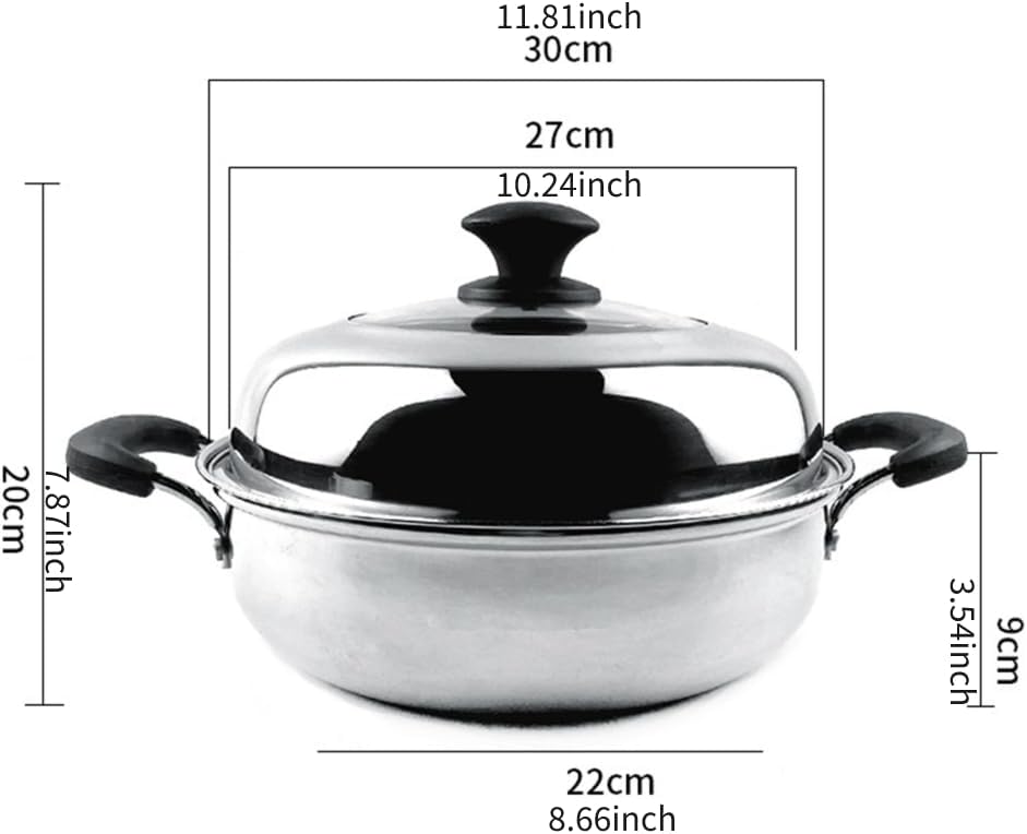 HAOHIZE Stainless Steel Stock Pot with Lid