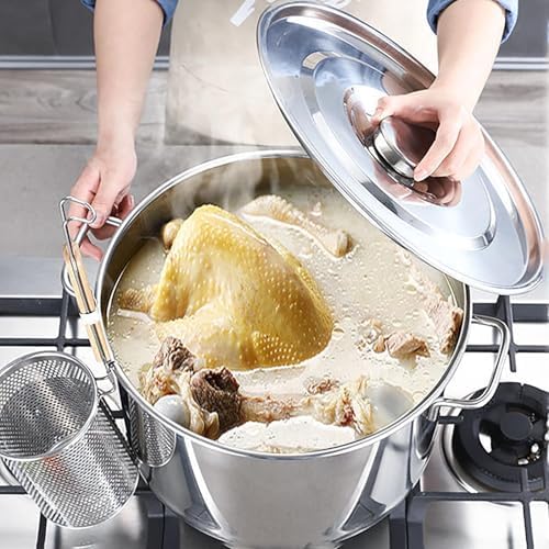 Stainless Steel Stock Pot with Glass Lid - 35L 62L 10L