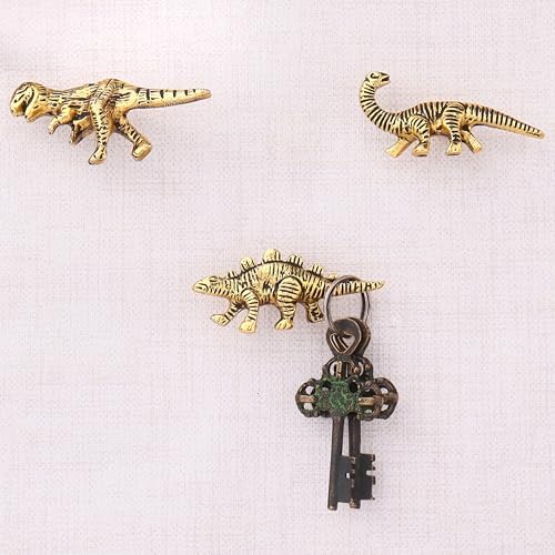 Indian Shelf 3 Piece Gold Dinosaur Wall Hooks for Kids