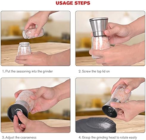 Bonris Professional 5-Level Pepper Mill Grinders