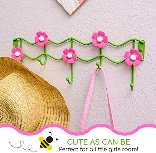 Galashield Flower Design Hook Rack for Kids Room