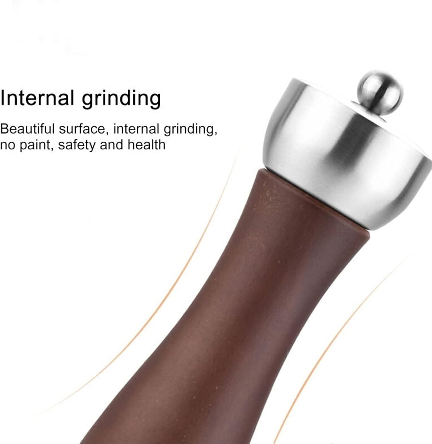 CHENYUEFA 6 Inch Pepper Mill Set with Adjustable Coarseness