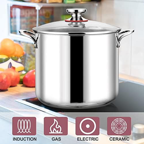 LIANYU 12QT Stainless Steel Stockpot with Lid 1